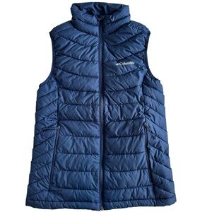 Columbia Women’s Powder Lite II Puffer Vest Size Small Omni Heat Navy Blue